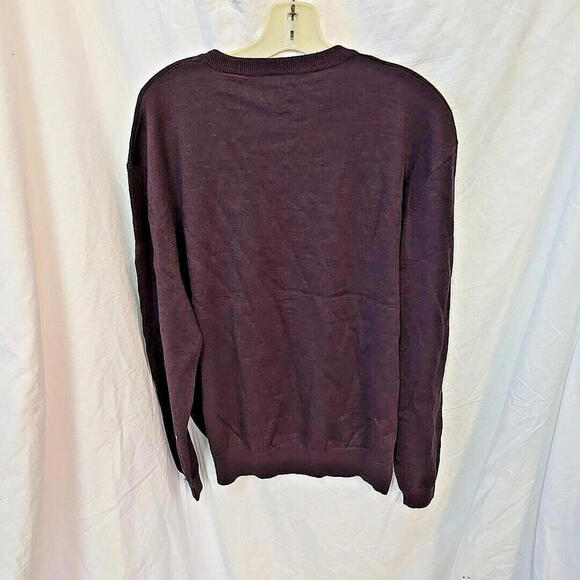 Aureus 100% Merino‎ Wool Pullover Swaeter Mens XL Preppy Academia Zinfandel - Picture 4 of 11